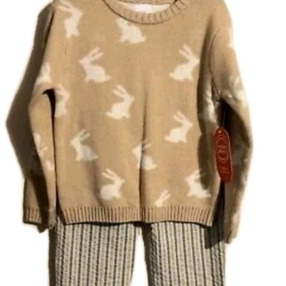 Cozy Beige Bunny Kids Pajamas